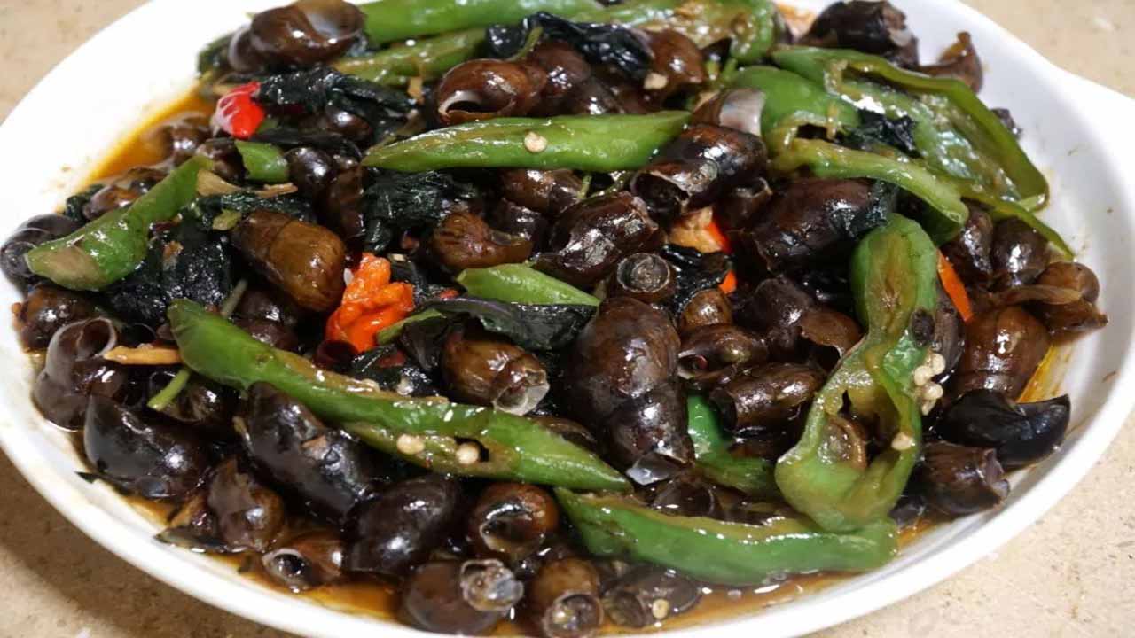 爆炒山坑螺，广东粤北80后儿童时的味道！